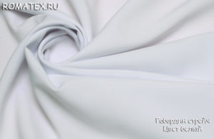 Ткань для занавесок с рисунком Габардин цвет белый
