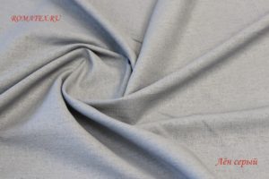 Ткань для постельного белья Лен серый