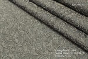 Портьерная ткань Жаккард цвет серый