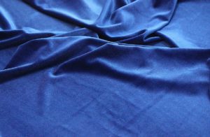 Ткань для обивки  Бархат стрейч цвет синий