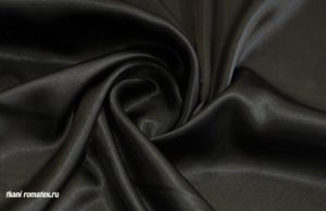 Ткань атлас стрейч цвет черный