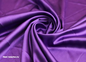 Ткань Шелк Атлас стрейч цвет фиолетовый