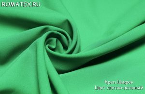 Ткань для платков Креп шифон цвет светло-зеленый
